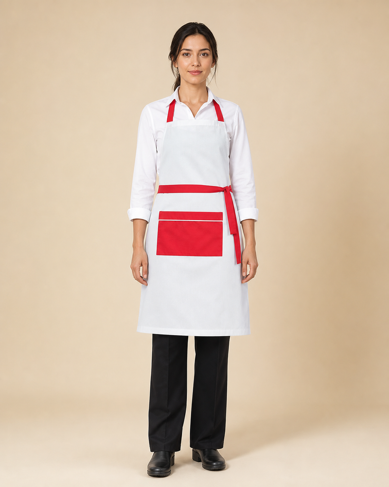Avental Red em modelo feminino - frente