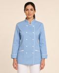 Jaleca Cookie Blue senhora vista de frente