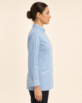 Jaleca Cookie Blue senhora vista lateral