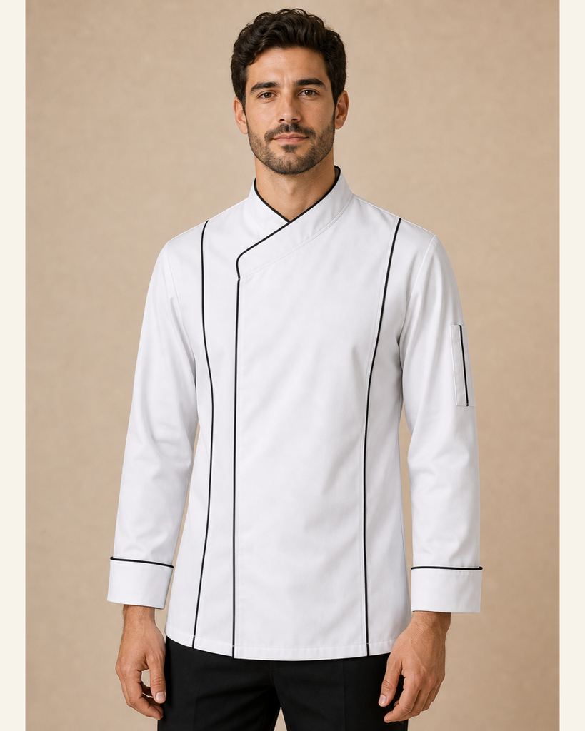 Jaleca Executiva de homem - frente com modelo