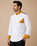 Jaleca Gold homem - lateral com modelo