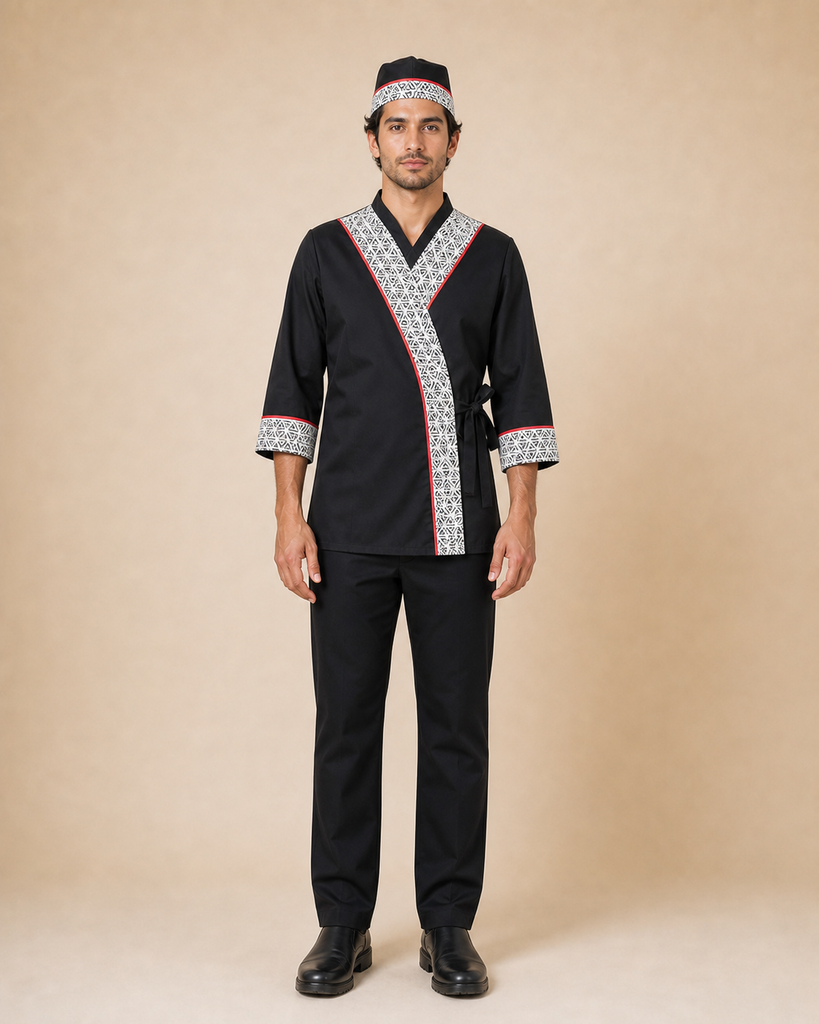 Kimono Zen em modelo masculino - frente